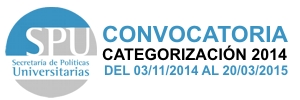 La SPU ha anunciado formalmente que la Convocatoria de Categorización 2014 se abrirá el 3 de noviembre de 2014 y permanecerá abierta hasta el 20 de marzo de 2015